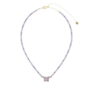 NEW KENDRA SCOTT women's lillia beaded necklace in gold lilac mix